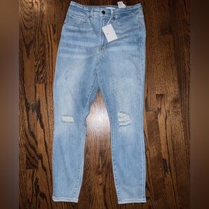 NWT Good American Light Blue Denim Jeans Good Waist Crop Skinny size 12 / 31